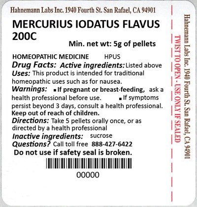 Mercurius Iodatus Flavus 200c 5g (Mercurius Iodatus Flavus 200c 5g)